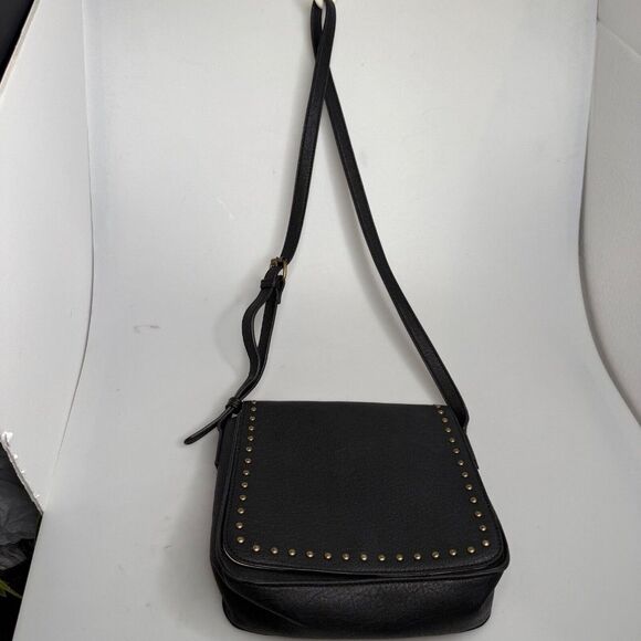 Hayden Harnett Crossbody Black Strap brass Hardware Shoulder Bag HH13764 - Picture 4 of 11